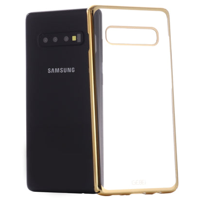 For Galaxy S10+ GEBEI Shockproof  Plating PC Protective Case(Gold) - Galaxy Phone Cases by GEBEI | Online Shopping UK | buy2fix