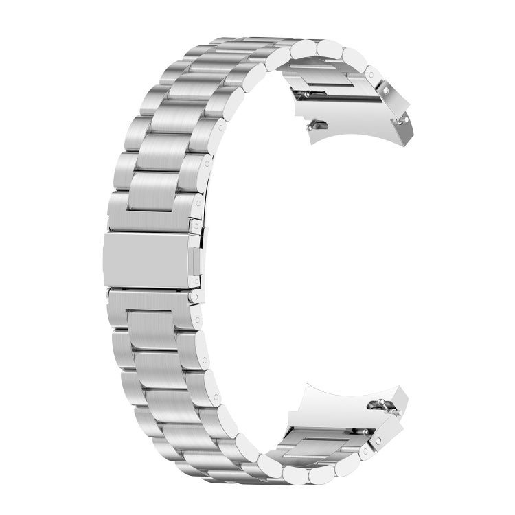 For Samsung Galaxy Watch4 / Watch4 Classic Three Strains Steel Watch Band(Silver) - Smart Wear by buy2fix | Online Shopping UK | buy2fix