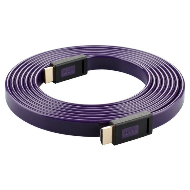 ULT-unite 4K Ultra HD Gold-plated HDMI to HDMI Flat Cable, Cable Length:5m(Transparent Purple) - Cable by ult-unite | Online Shopping UK | buy2fix