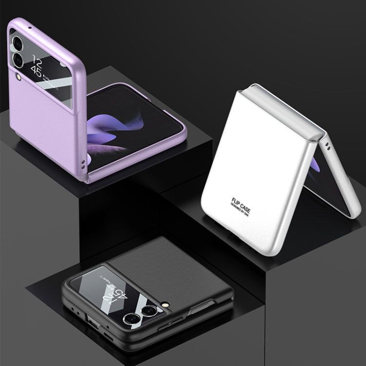 For Samsung Galaxy Z Flip3 5G GKK Integrated Ultra-thin Full Coverage Phone Flip Case(Purple) - Galaxy Phone Cases by GKK | Online Shopping UK | buy2fix