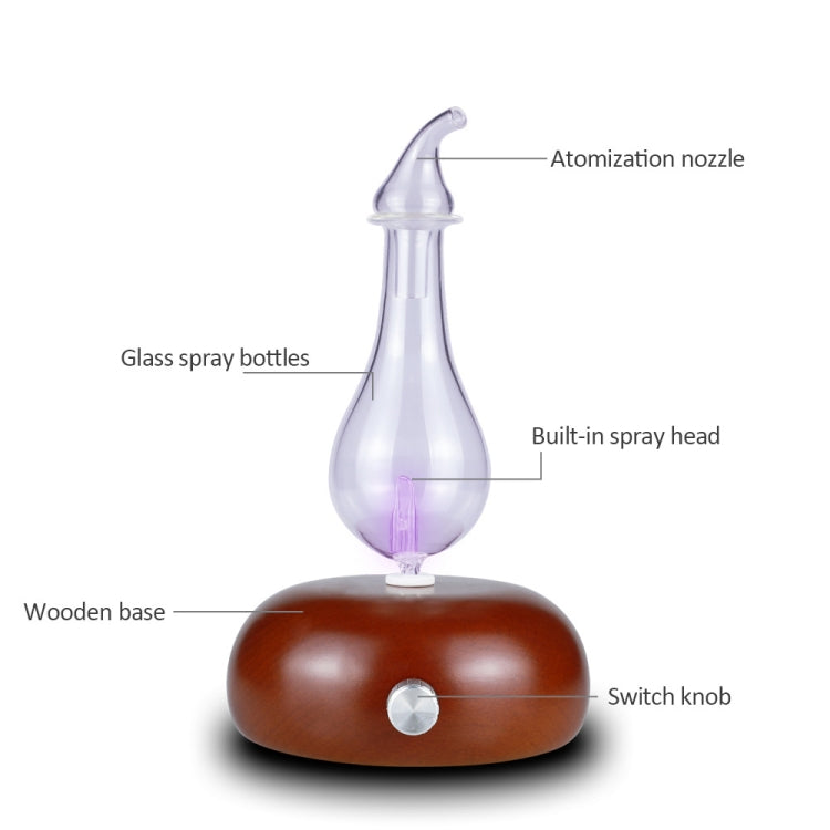 Wood Essential Oil Diffuser Aromatherapy Machine Automatic Alcohol Sprayer, Plug Specification:US Plug(Dark Brown) - Home & Garden by buy2fix | Online Shopping UK | buy2fix