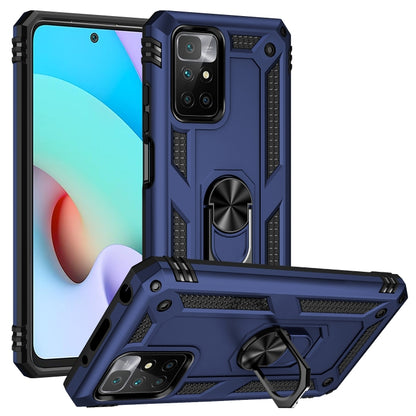 For Xiaomi Redmi 10 Shockproof TPU + PC Phone Case with 360 Degree Rotating Holder(Blue) - Xiaomi Cases by buy2fix | Online Shopping UK | buy2fix