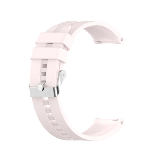 For Huawei Watch GT 3 42mm 20mm Silicone Silver Buckle Watch Band(Quicksand Pink) - Smart Wear by buy2fix | Online Shopping UK | buy2fix