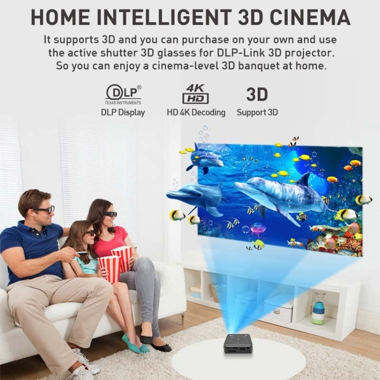 P11 854x480 DLP Smart Projector With Infrared Remote Control, Android 9.0, 4GB+32GB, EU Plug - Consumer Electronics by buy2fix | Online Shopping UK | buy2fix