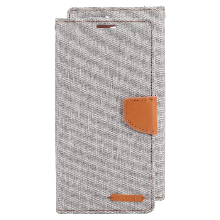 For Samsung Galaxy S22 Ultra 5G GOOSPERY CANVAS DIARY Canvas Texture Leather Phone Case(Grey) - Galaxy S22 Ultra 5G Cases by GOOSPERY | Online Shopping UK | buy2fix