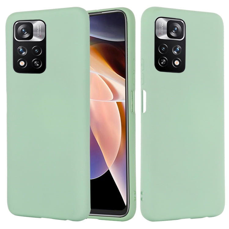 For Xiaomi Redmi Note 11 Pro China / Note 11 Pro+ Liquid Silicone Phone Case(Green) - Xiaomi Accessories by buy2fix | Online Shopping UK | buy2fix