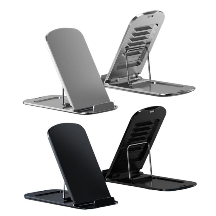 Aluminum Alloy Folding Phone Holder(Black) - Desktop Holder by buy2fix | Online Shopping UK | buy2fix