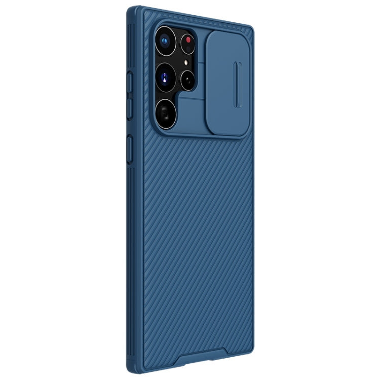 For Samsung Galaxy S22 Ultra 5G NILLKIN Black Mirror Pro Series Camshield Phone Case(Blue) - Galaxy S22 Ultra 5G Cases by NILLKIN | Online Shopping UK | buy2fix