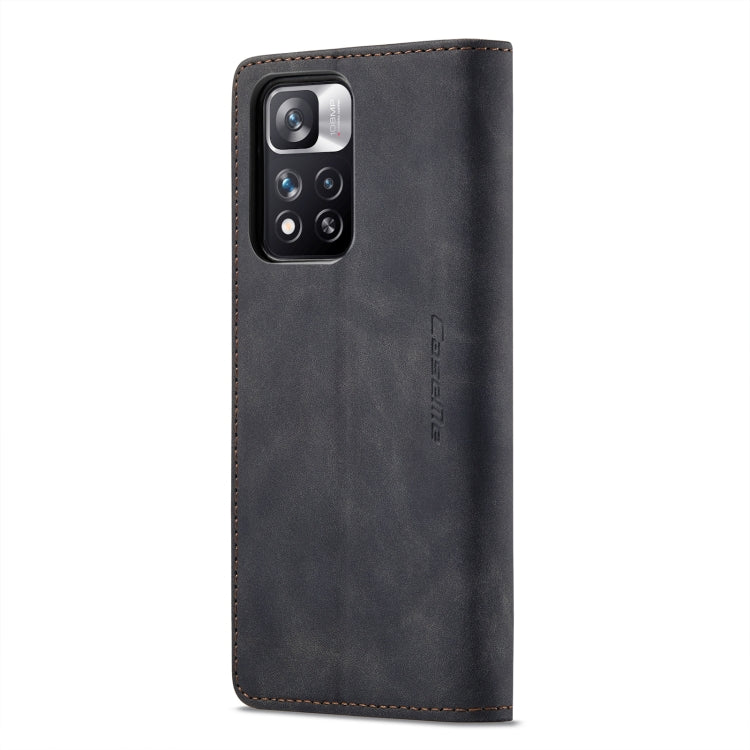 For Xiaomi Redmi Note 11 Pro Global/Redmi Note 11 Pro 5G Global CaseMe 013 Multifunctional Horizontal Flip Leather Phone Case(Black) - Xiaomi Accessories by CaseMe | Online Shopping UK | buy2fix