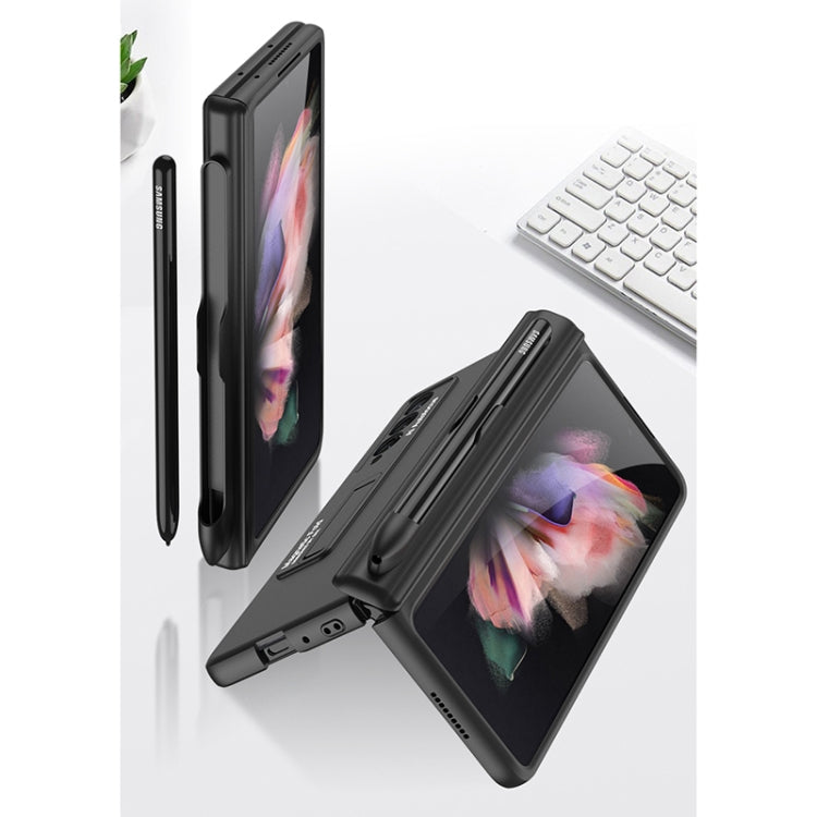 For Samsung Galaxy Z Fold3 5G GKK Magnetic Full Coverage Phone Flip Case with Pen Slot(Grey) - Samsung Accessories by GKK | Online Shopping UK | buy2fix