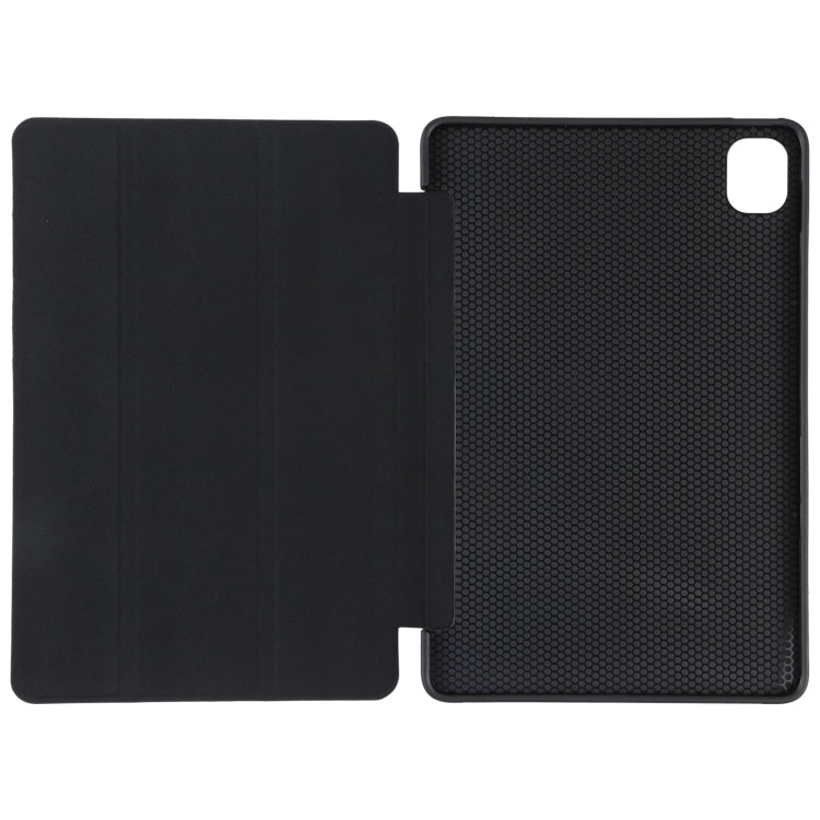 For Xiaomi Mi Pad 5 TPU Three-fold Leather Tablet Case(Black) - Xiaomi Accessories by buy2fix | Online Shopping UK | buy2fix