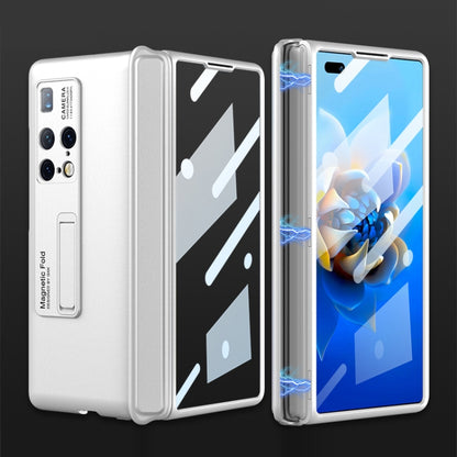 For Huawei Mate X2 GKK Ultra-thin Magnetic Hinge Flip Phone Case with Holder(White) - Huawei Cases by GKK | Online Shopping UK | buy2fix