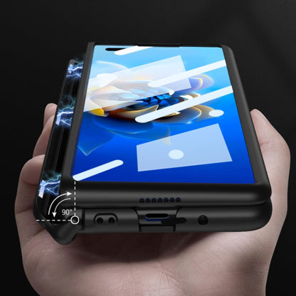 For Huawei Mate X2 GKK Ultra-thin Magnetic Hinge Flip Phone Case with Holder(White) - Huawei Cases by GKK | Online Shopping UK | buy2fix