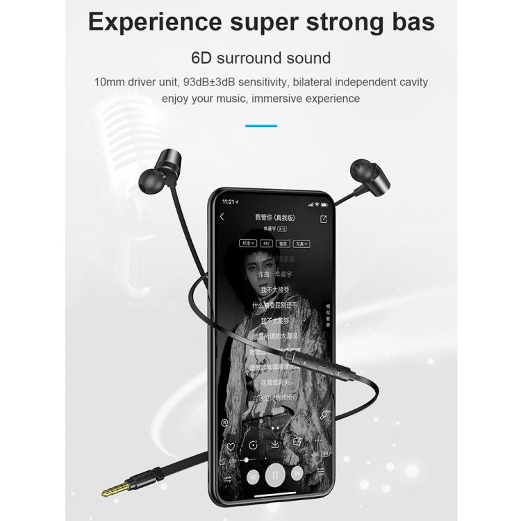 awei L1 Stereo Surround In-ear Wired Earphone(Black) - In Ear Wired Earphone by awei | Online Shopping UK | buy2fix