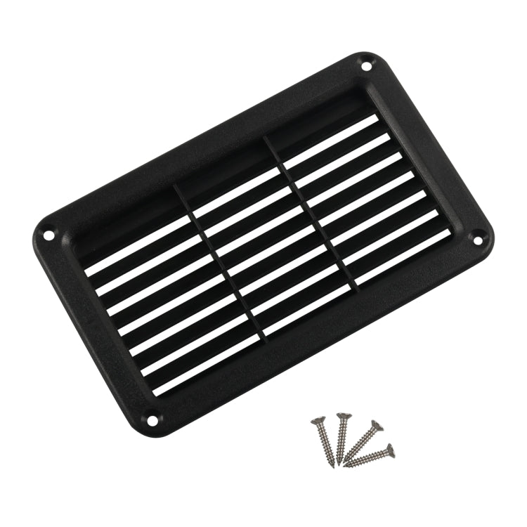 A6789 193x122mm RV / Bus Oblique Louver Outlet Panel with Screws(Black) - In Car by buy2fix | Online Shopping UK | buy2fix