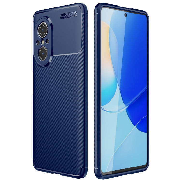 For Huawei nova 9 SE Carbon Fiber Texture Shockproof TPU Phone Case(Blue) - Mobile Accessories by buy2fix | Online Shopping UK | buy2fix