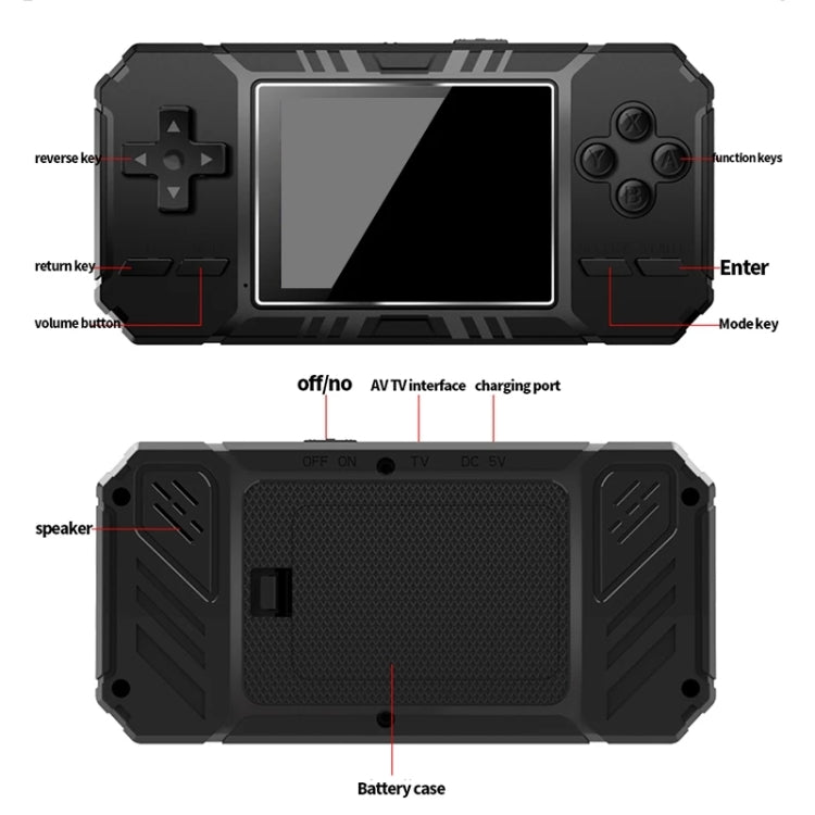 S8 3.0 inch Screen Classic Handheld Game Console Built-in 520 Games(Army Green) - Pocket Console by buy2fix | Online Shopping UK | buy2fix