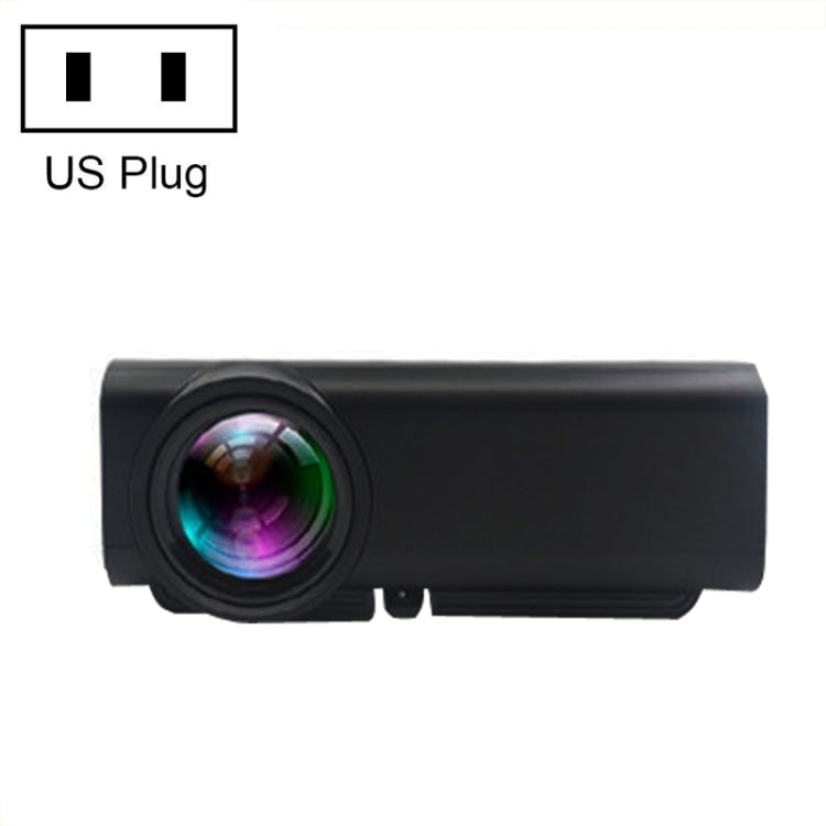 YG530 LED Small 1080P Wireless Screen Mirroring Projector, Power Plug:US Plug(Black) - Consumer Electronics by buy2fix | Online Shopping UK | buy2fix