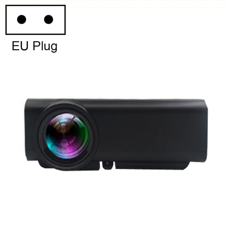 YG530 LED Small 1080P Wireless Screen Mirroring Projector, Power Plug:EU Plug(Black) - Consumer Electronics by buy2fix | Online Shopping UK | buy2fix