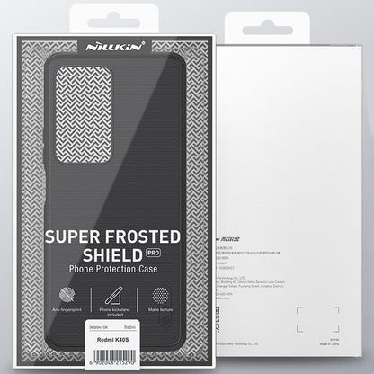 For Xiaomi Redmi K40S NILLKIN Frosted Shield Pro PC + TPU Phone Case(Black) - Xiaomi Cases by NILLKIN | Online Shopping UK | buy2fix