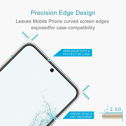 For Samsung Galaxy S22 5G 50pcs 0.18mm 9H 2.5D Tempered Glass Fingerprint Unlock Film - Galaxy S22 5G Tempered Glass by buy2fix | Online Shopping UK | buy2fix