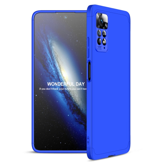 For Xiaomi Redmi Note 11 Pro 4G / 5G Global GKK Three Stage Splicing Full Coverage PC Case(Blue) - Xiaomi Cases by GKK | Online Shopping UK | buy2fix