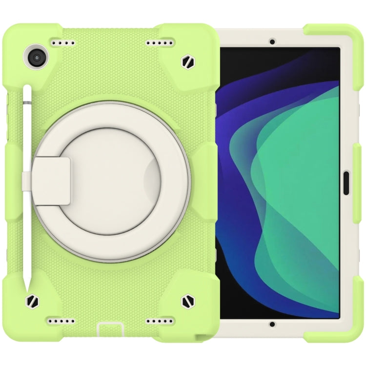 For Samsung Galaxy Tab A8 10.5 2021 Silicone + PC Full Body Protection Tablet Case With Holder & Strap(Green) - Other Galaxy Tab PC by buy2fix | Online Shopping UK | buy2fix