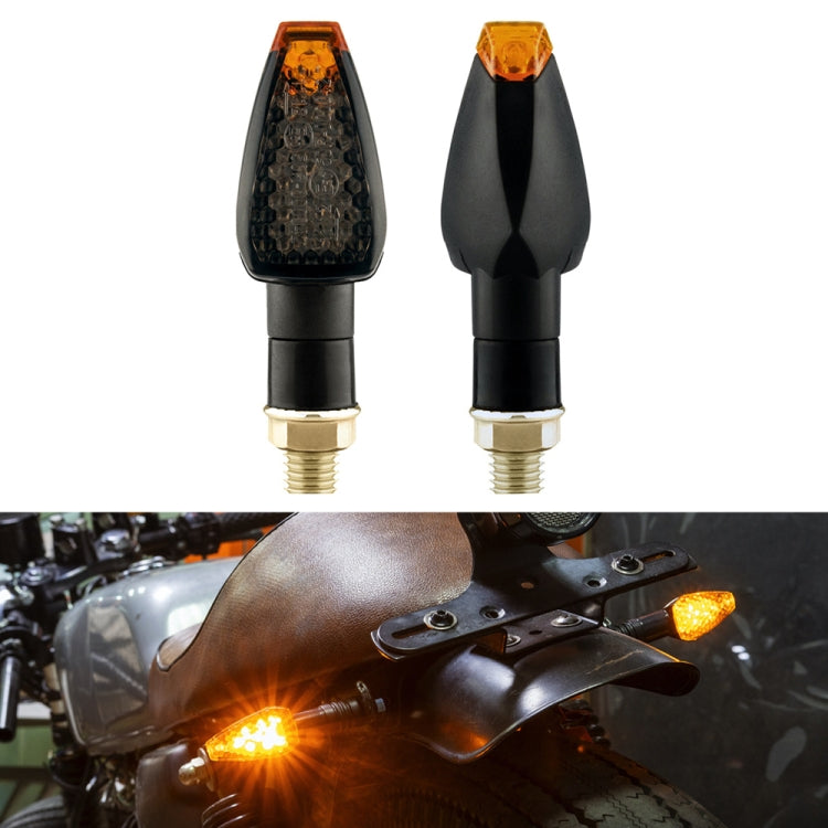 2 PCS KC025 Motorcycle 14LED Turn Signal Light(Black Shell + Smoked Black Lenses) - In Car by buy2fix | Online Shopping UK | buy2fix