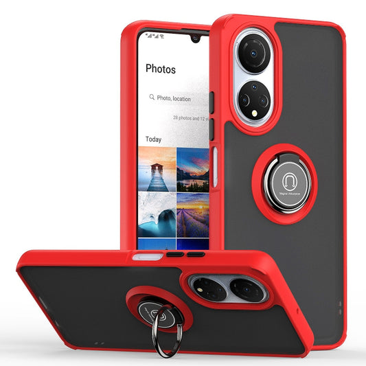 For Honor X7 Q Shadow 1 Series TPU + PC Phone Case with Ring(Red) - Mobile Accessories by buy2fix | Online Shopping UK | buy2fix