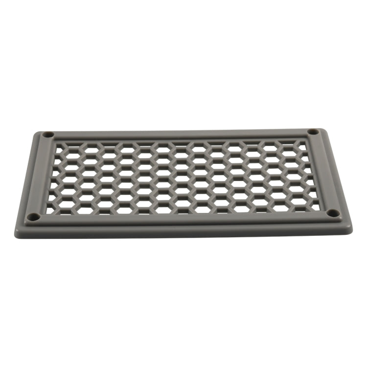 A6790 198x114mm Grey Rectangle Louvered Ventilation Plastic Venting Panel Cover - In Car by buy2fix | Online Shopping UK | buy2fix