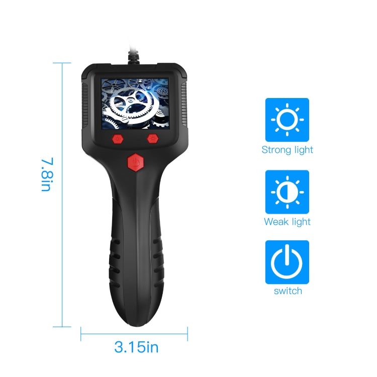 8mm Camera 2.4 inch HD Handheld Industrial Endoscope With LCD Screen, Length:2m - Consumer Electronics by buy2fix | Online Shopping UK | buy2fix