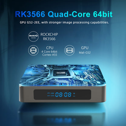 X96 X6 8K Smart TV BOX Android 11.0 Media Player, RK3566 Quad Core ARM Cortex A55, RAM: 8GB, ROM: 128GB, Plug Type:EU Plug - Consumer Electronics by buy2fix | Online Shopping UK | buy2fix