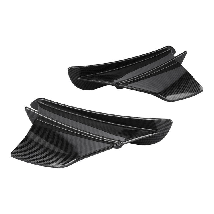 Motorcycle Winglet Aerodynamic Wing Kit Spoiler, Style:Glossy Carbon - In Car by buy2fix | Online Shopping UK | buy2fix