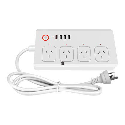 ZigBee 10A SM-SO301-A 4 Holes + 4 USB 2000W Multi-purpose Smart Power Strip, AU Plug - Consumer Electronics by buy2fix | Online Shopping UK | buy2fix