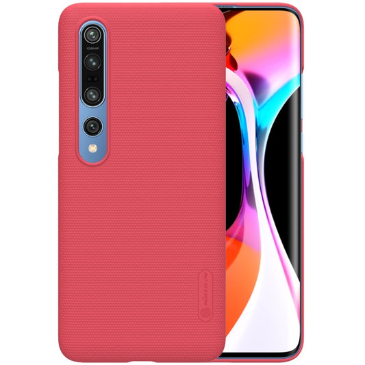 For Xiaomi Mi 10 5G / Mi 10 Pro 5G NILLKIN Frosted Concave-convex Texture PC Case(Red) - Xiaomi Cases by NILLKIN | Online Shopping UK | buy2fix