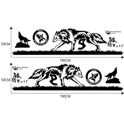 2 PCS/Set D-180 Wolf Totem Pattern Car Modified Decorative Sticker(Black) - In Car by buy2fix | Online Shopping UK | buy2fix