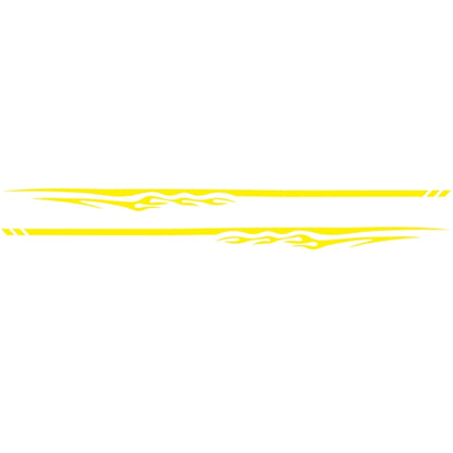 2 PCS/Set D-280 Flame Streak Pattern Car Modified Decorative Sticker(Yellow) - In Car by buy2fix | Online Shopping UK | buy2fix