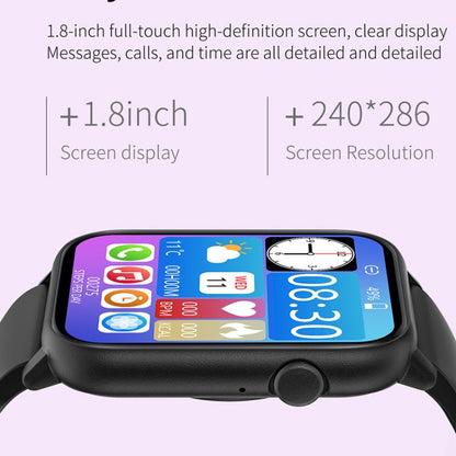 Q28 Pro 1.8 inch Screen Smart Watch, 64Mb+128Mb, Support Heart Rate Monitoring / Bluetooth Calling / Blood Oxygen Monitoring(Black) - Smart Wear by buy2fix | Online Shopping UK | buy2fix