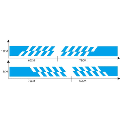 2 PCS/Set D-487 Stripe Pattern Car Modified Decorative Sticker(Blue) - In Car by buy2fix | Online Shopping UK | buy2fix