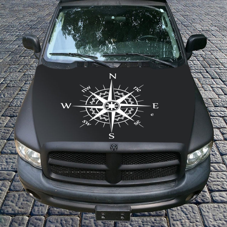 D-863 Compass Pattern Car Modified Decorative Sticker(White) - In Car by buy2fix | Online Shopping UK | buy2fix