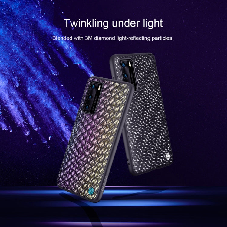 For Huawei P40 NILLKIN Glorious Series TPU + PC 3D Geometric Texture Reflective Mobile Phone Protective Case(Rainbow Light) - Huawei Cases by NILLKIN | Online Shopping UK | buy2fix