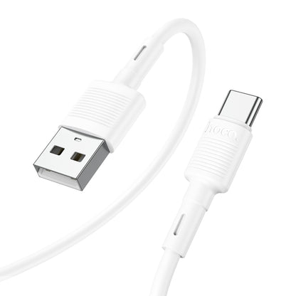 hoco X83 3A USB to USB-C / Type-C Victory Charging Data Cable，Length：1m(White) -  by hoco | Online Shopping UK | buy2fix