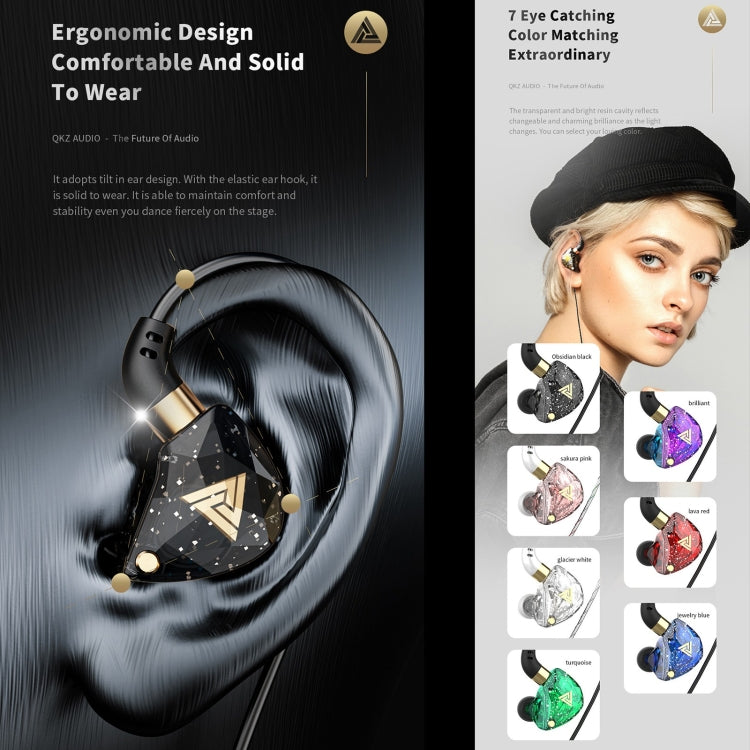 QKZ SK8 3.5mm Sports In-ear Dynamic HIFI Monitor Earphone with Mic(Colorful) - In Ear Wired Earphone by QKZ | Online Shopping UK | buy2fix