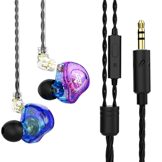 QKZ AK6 MAX In-ear Dynamic Subwoofer Wire-controlled Earphone, Version:with Mic Version(Colorful) - In Ear Wired Earphone by QKZ | Online Shopping UK | buy2fix