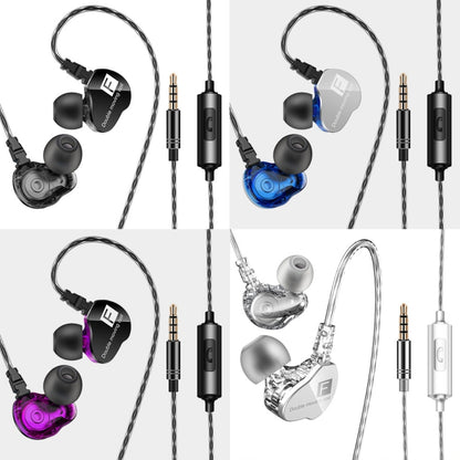 QKZ F910 In-Ear Subwoofer Dual Dynamic Earphone(Purple) - In Ear Wired Earphone by QKZ | Online Shopping UK | buy2fix