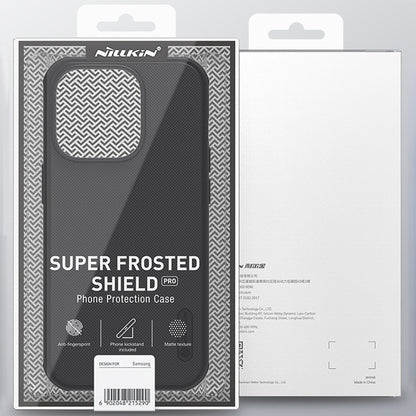 For iPhone 14 Pro NILLKIN Frosted Shield Pro PC + TPU Phone Case(Black) - iPhone 14 Pro Cases by NILLKIN | Online Shopping UK | buy2fix