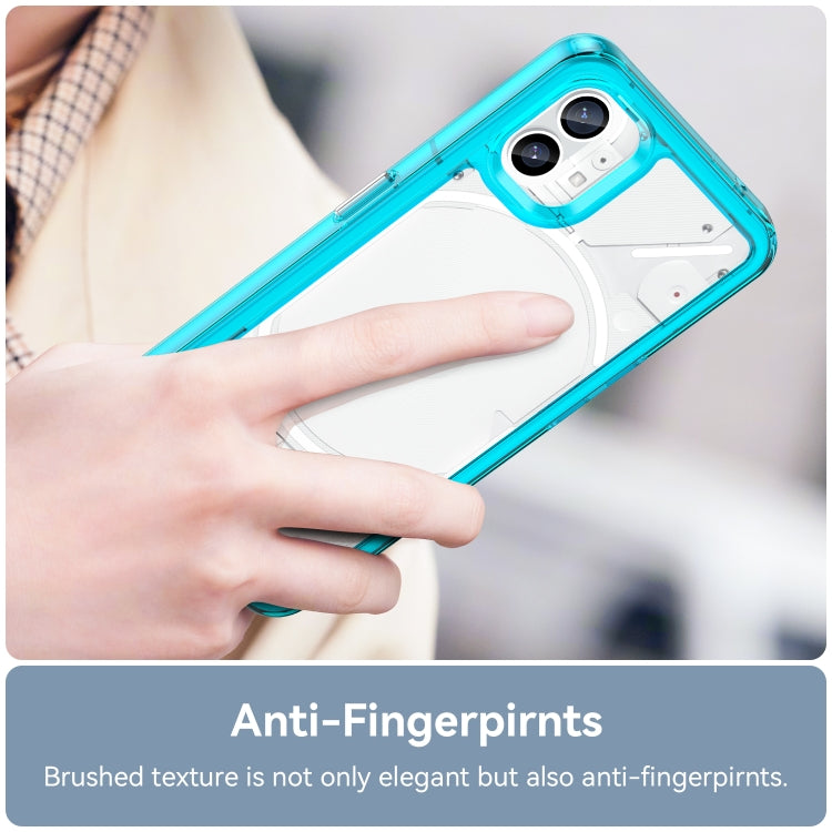 For Nothing Phone 1 Colorful Series Acrylic + TPU Phone Case(Transparent Blue) - More Brand by buy2fix | Online Shopping UK | buy2fix