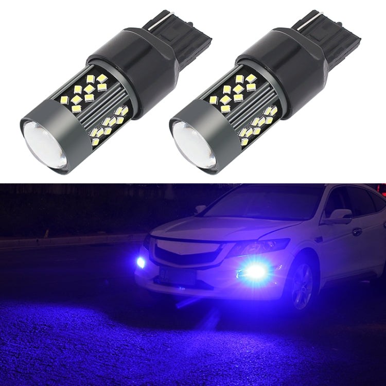 1 Pair 7443 12V 7W Continuous Car LED Fog Light(Blue Light) - In Car by buy2fix | Online Shopping UK | buy2fix