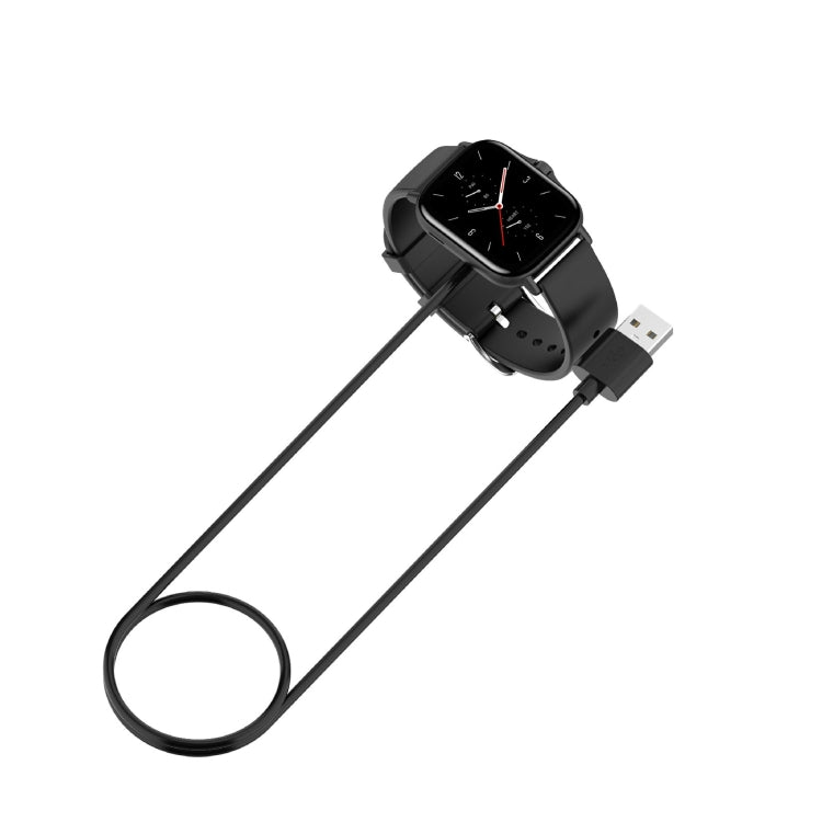 For Amazfit Bip 3 Watch magnetic charging cable, length: 1m(Black) - Smart Wear by buy2fix | Online Shopping UK | buy2fix