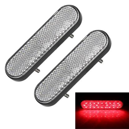 2 PCS 24LED Reflector Brake Light Turn Signal Light(White Shell Red Light) - In Car by buy2fix | Online Shopping UK | buy2fix